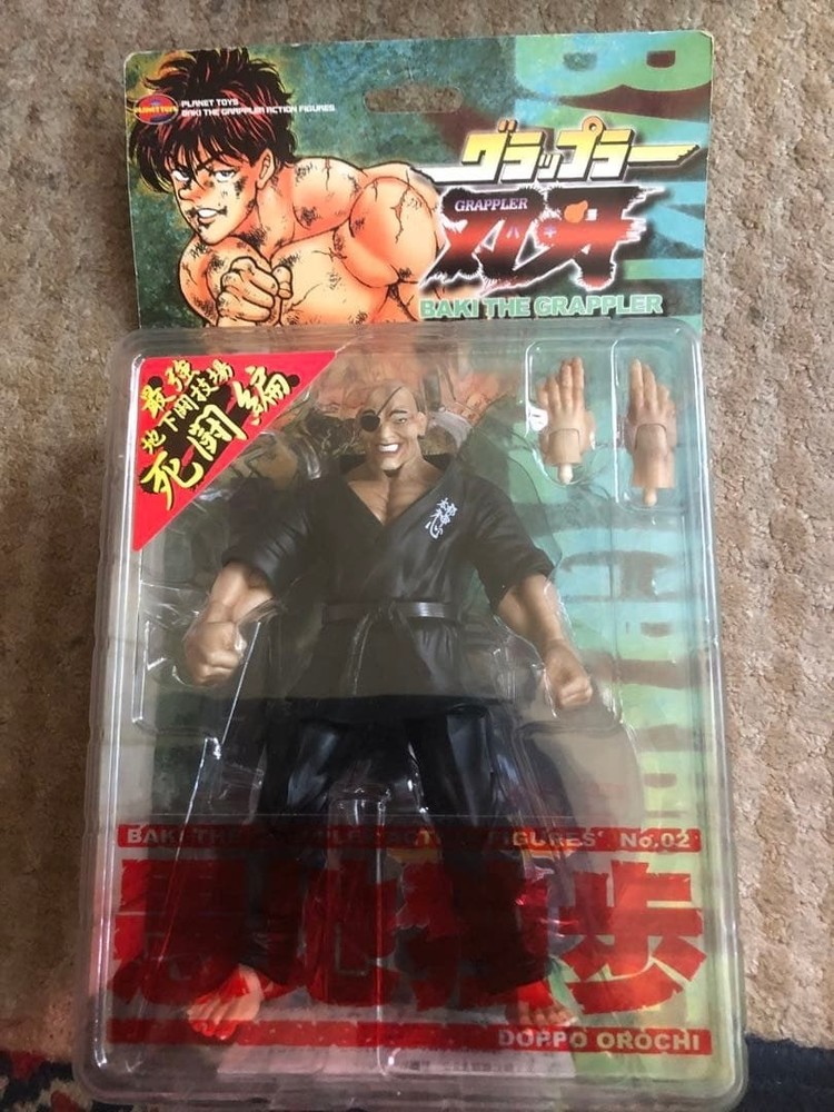Planet Toys Grappler Baki Action Figure Doppo Orochi Death Battle Edition Black