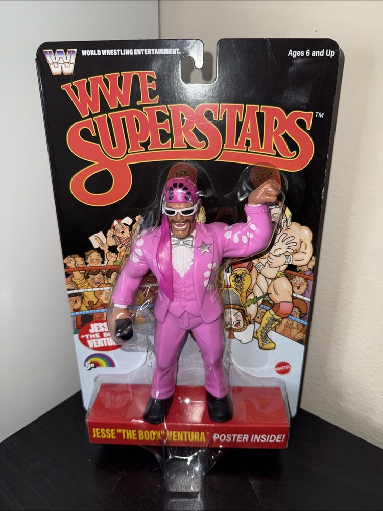 WWE LJN Superstars Series 2 Jesse The Body Ventura Black Card Mattel Retro
