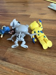 FIVE Roblox Piggy Robby Action Figure Piggies Yellow Dinopiggy, Zombie