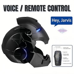 YONTYEQ Iron Man MK5 Helmet 1:1 Voice-controlled Wearable Prop Black Cosplay US