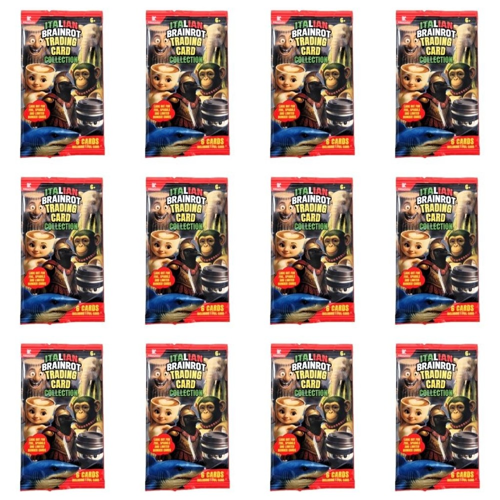 Italian Brain Rot Trading Card Collection Pack – Lot of 12 Sealed Packs