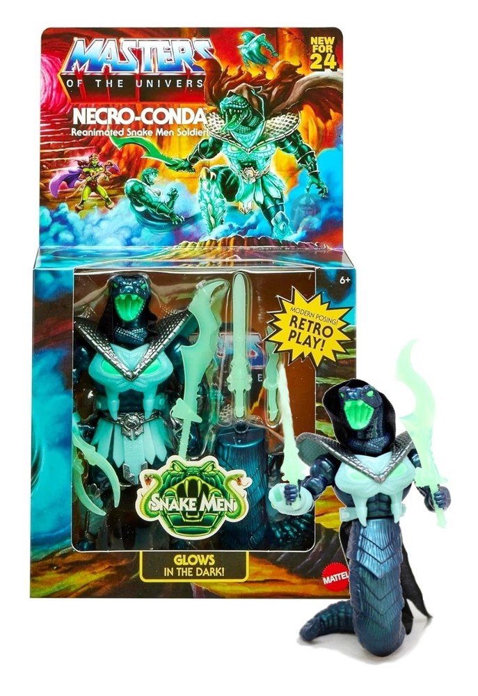 Masters of the Universe Necro-Conda Reanimated Snake Men Soldier! 6″ Figure MIB