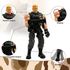 Army Men Action Figures, Soldiers Toys Army Men Set for Boys 4-7,Army Men Action