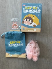 Pop Mart Crybaby Cry Me An Ocean Plush Pendant Sea Bunny Pink w/ Box and Card