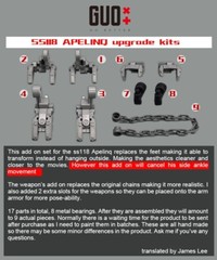 GO BETTER 3D DIY Upgrade Kit For STUDIO SERIES SS118 APELINQ SET