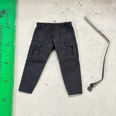 MO-WE-CGPT-BK: Black Cargo Pants w/ belt for Muff Toys 7″ Adam Muscular Body