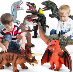 7 Piece Jumbo Dinosaur Toys Big Dinosaur Toy for Boys Realistic Giant Dinosaur T