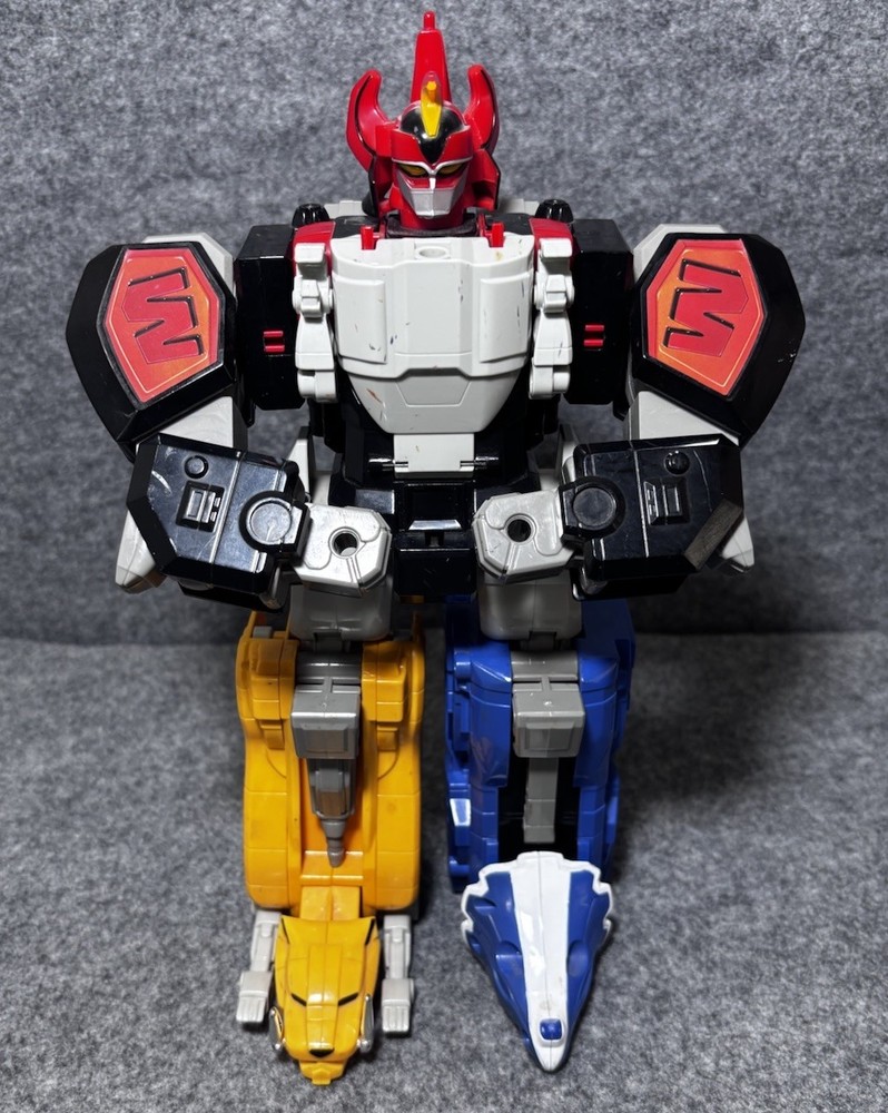 1991 Bandai Deluxe Dino Megazord Robot Mighty Morphin Power Rangers Incomplete