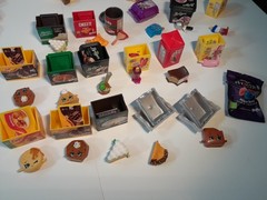 Shopkins Real Littles Food Grocery LOT W/ 22 Sets, 26 Parts & 29 Other Mini Toys