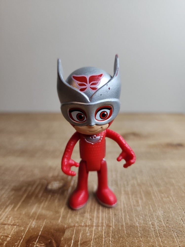PJ Masks Owlet Owlette Owl Figure Red Silver Mask Toy Frog Box Just Play