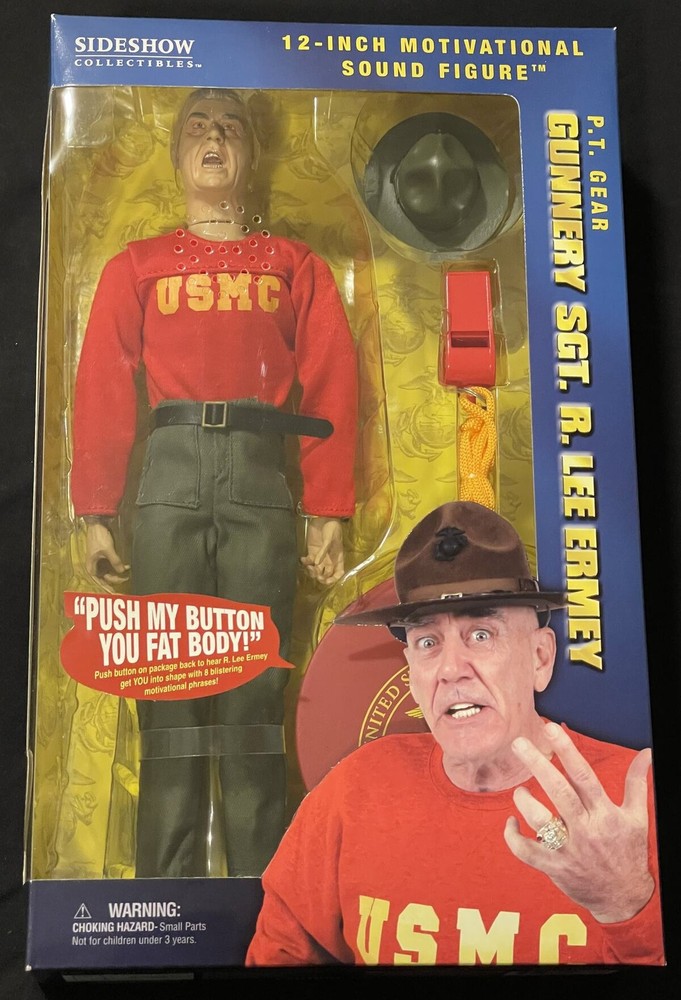 USMC P.T. GEAR GUNNERY SGT. R. LEE ERMEY 12 INCH MOTIVATIONAL FIGURE SIDESHOW