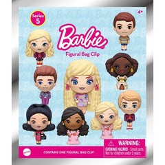 3D Figural Foam Bag Clip Barbie Series 5 Pack [1 RANDOM Figure]