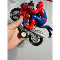 Marvel Spider-Man Motorcycle Action Figure Toy Red Blue Web Cycle S524
