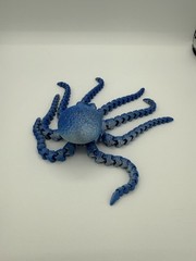 Lifelike Octopus 10.8” 3D Printed Octopus ADHD/ADD Fidget Toy,Gifts,blue/sliver