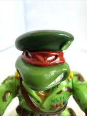 Vintage 1991 TMNT Mutant Military: Raph The Green Teen Beret Figure Loose (4.5″)