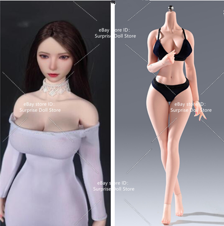 US YM501 1/6 Pale Seamless Body Big Breast Slender Waist Details Female Figure