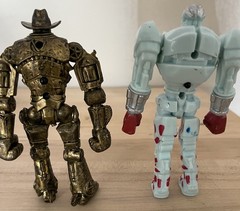 Real Steel Jakks Pacific Ambush & Six Shooter 5” Action Figures 1 Light Working