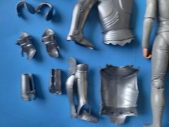 1968 Vintage Marx Sir Stuart Silver Knight Action Figure + Manuel