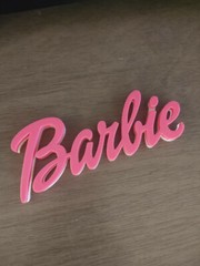 Barbie Style Logo sign decor ~6in
