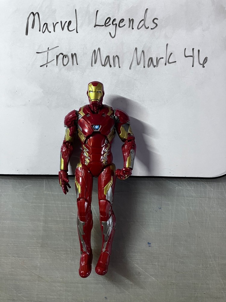 Marvel Legends Iron Man Mark 46 Action Figure 6in Red Gold Articulated Loose