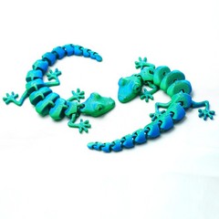 2pcs 3D Printed Gecko Model,Articulated Animals Figure,Fidget Toys Home Decor