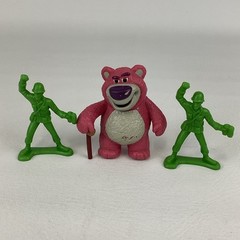 Disney Toy Story Lotso Huggin’ Bear Cane Green Army Men Soldiers Figures Bundle