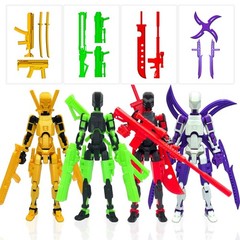 4-Pack 7.1″ T13 Action Figure Set for Teen Boys,Titan 13 Action Figure with M…