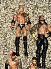 WWE Elite Bloodline Lot Rock Jimmy Uso Jey Uso Roman Reigns