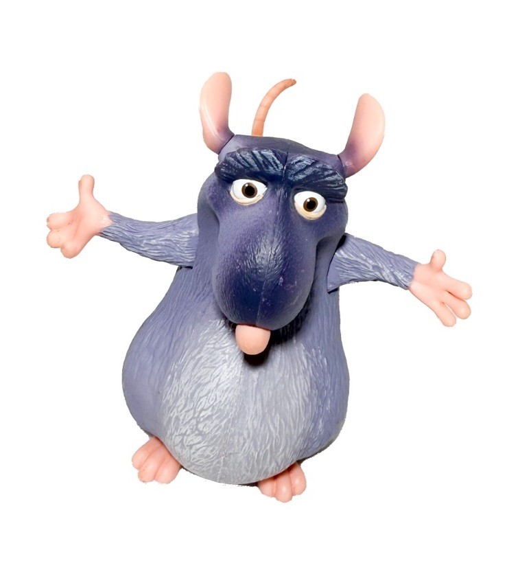 RARE 2006 Disney Pixar Ratatouille Mattel Django Action Figure Animal Mouse 4″