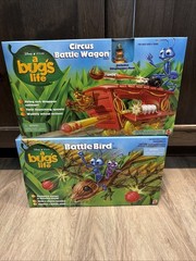 1998 Mattel A Bugs Life Circus Battle Wagon & Battle Bird New Factory Sealed