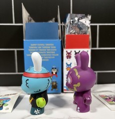 Kidrobot Dunny 2011 & French Series Le Merde & Purple Mist 3″ Vinyl Lot of 2