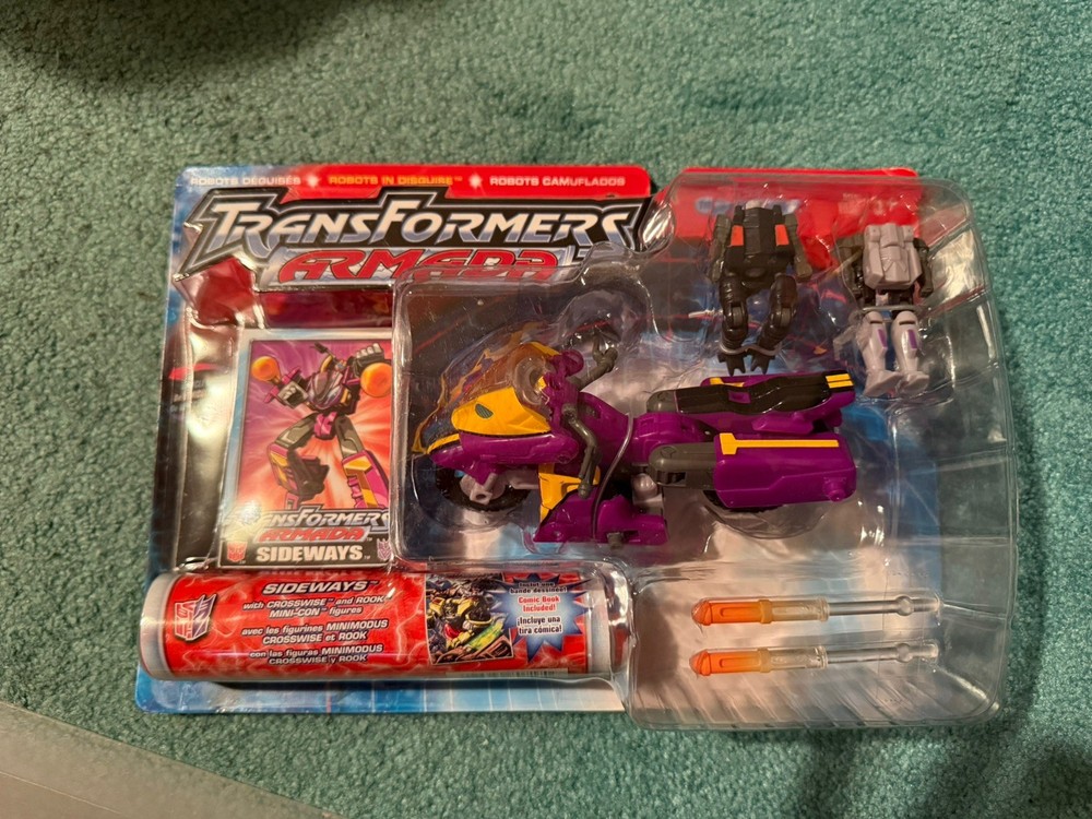 Transformers Armada Sideways w Crosswise & Rook Mini-Cons 2002 Figure Set NEW