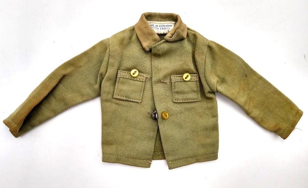 1964 Vintage Hasbro GI Joe British Crown Light Green Army Shirt Hong Kong