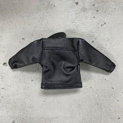 PB-LBJ: 1/12 Black Leather Jacket for 6″ medium to slim body