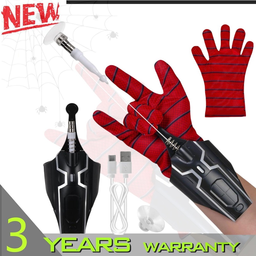 Spider Web Shooter 2.0 Upgrade Amazing Spider Launcher Costume Glove Kid Cosplay