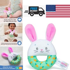 Hop Little Bunnies Sensory Rattle for Babies 3 and Up Tactile Stimulation