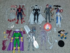 Marvel Legends Lot Mysterio Cartoon Maximum Spiderman Silver Surfer Moon Knight