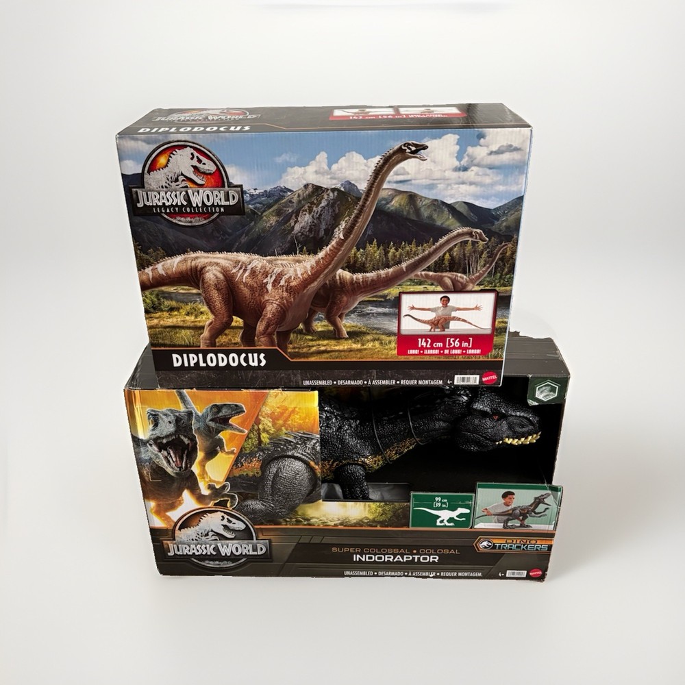 Jurassic World Super Colossal Indoraptor + Legacy Collection Diplodocus LOT