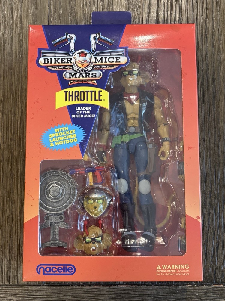 Biker Mice From Mars Throttle Sprocket Launcher Hotdog Nacelle Figure 2024 New!