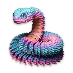 60cm 3d Printed Snake Movable Joint Simulation Figures Newyear Decoration Big