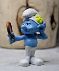 Smurf Vanity Collectible Figurine McDonalds Happy Meal Toy 2011 PVC Plastic