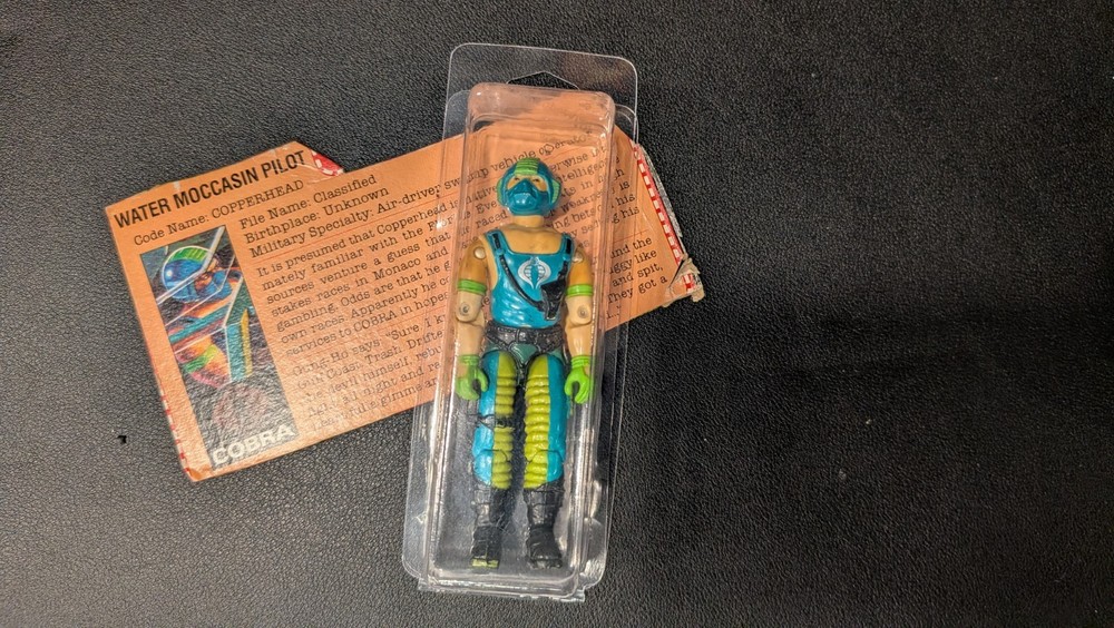 Vintage 1984 Copperhead & File Card GI Joe Cobra Complete Figure 3.75 ARAH