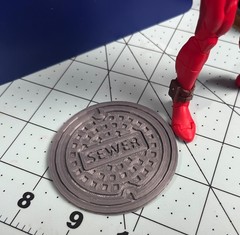 Custom Action Figure Diorama Display Accessory Manhole Sewer Cover 1/12 Scale