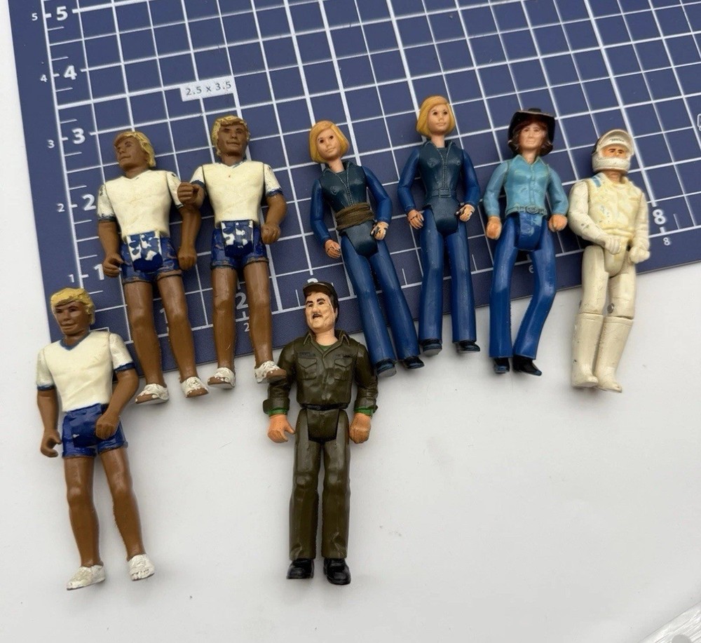1979 VTG Tonka Toys Play People Action Figures 3.75″ Lot Of 8