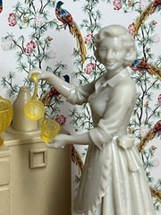 1:24 1950 Dollhouse Diorama Hostess Inspired by Marx with punch bowl set
