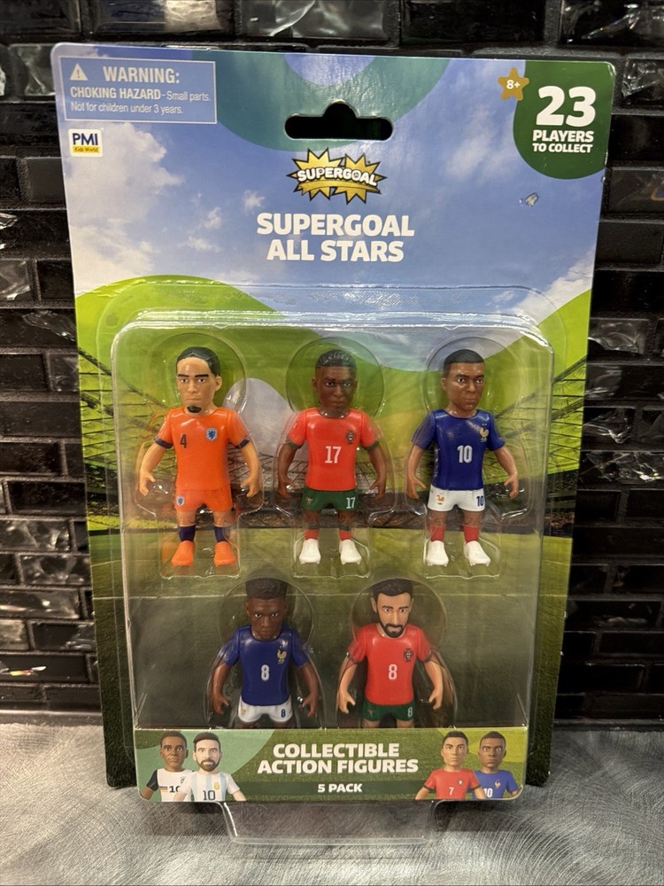 Supergoal All Stars, Soccer, 5 Pack, Collectible Action Figures World Cup