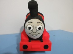 Thomas Train & Friends #5 James Red Engine Plush Stuffed Push Along Toddler Toy