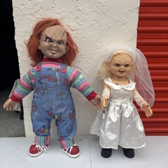 Bride of Chucky 24 in Life Size Doll Set Chucky & Tiffany Prop Spirit Halloween