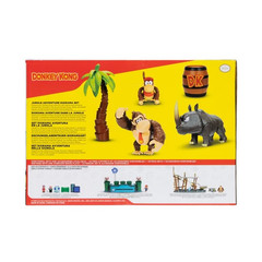 Jakks Pacific 2.5 Inch Donkey Kong Jungle Adventure Diorama Set (new Rambi figur