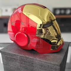 Iron Man Gold MK5 Helmet Electronic Voice Activated Open&Close Mask Autoking New